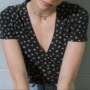 Brandy Melville rae wrap top